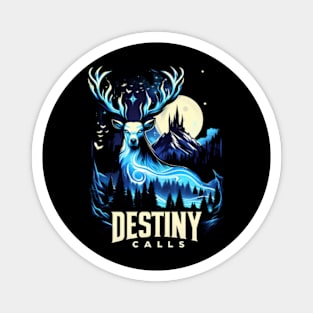 Destiny Calls - Mystical Stag by the Full Moon Magnet